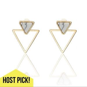 🎉HP🎉 Trendy Triangle 2-in-1 Stud Earrings